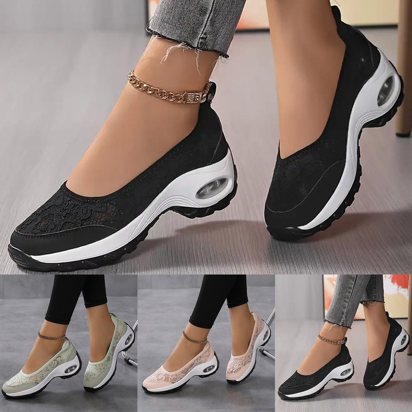 BreezyLift™ Mesh Wedge Shoes