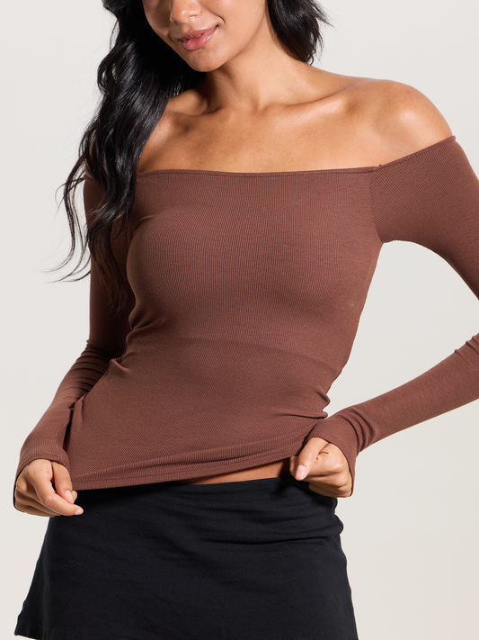 Nudea™ Braless Off the Shoulder Top