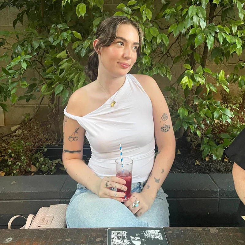 ALLURE™ One-Shoulder Sculpt Top