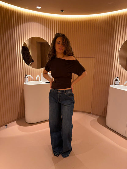 Florine fitted t-shirt - Brown